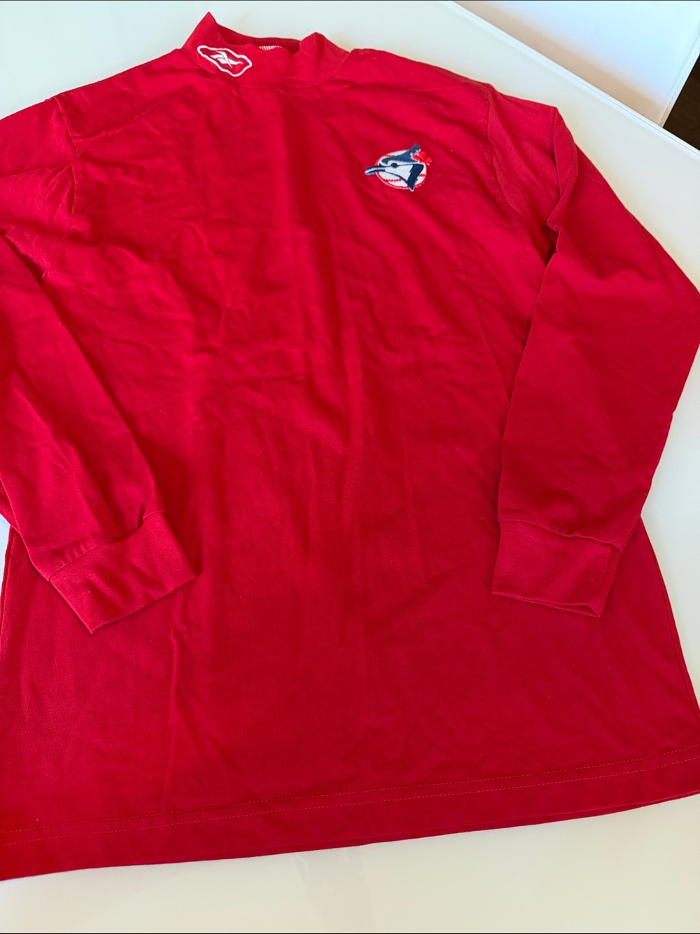 Reebok Blue Jays high Neck Long Sleeve Shirt - size L